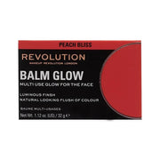 Revolution, Balm Glow, Multi-Use Balm for Cheeks, Eyes & Lips, Buildable Formula, Dewy Finish, Peach Bliss, 1.12 Oz. - Pro...