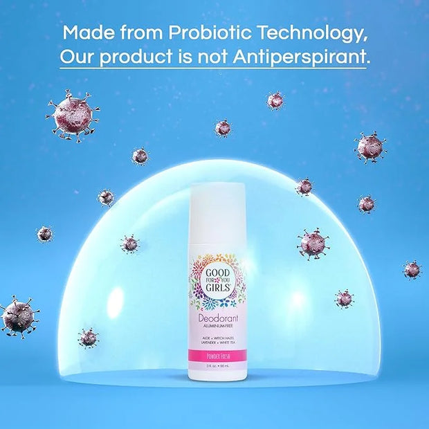 Good for You Girls Aluminum-Free, Natural Deodorant for Kids, Preteens, Teens, Safe & Effective Odor Protection, Clear Rol...