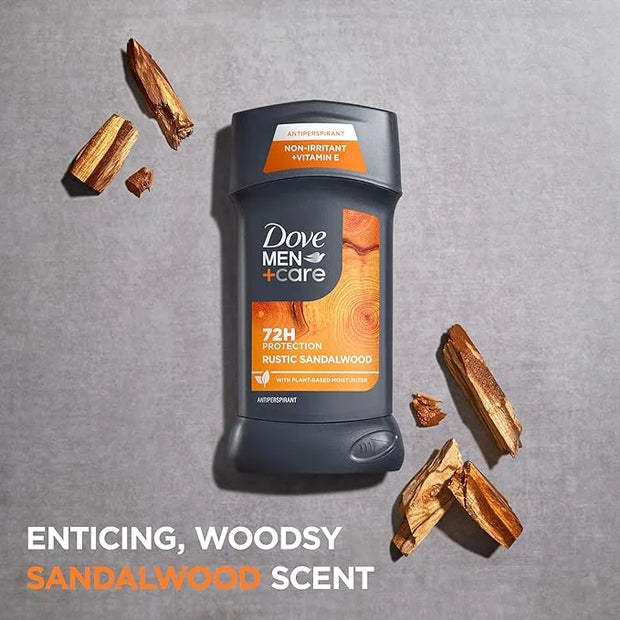 DOVE MEN + CARE Antiperspirant 3 Pack Rustic Sandalwood Deodorant for Men 2.7oz - Product Image