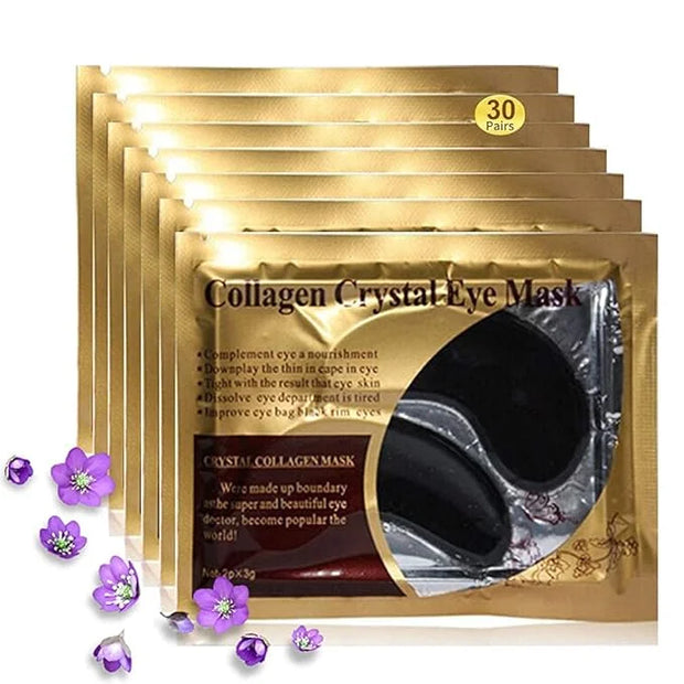 Eye Mask, 60 Pairs Collagen Under Eye Patches, Crystal Eye Gel Pads Treatment for Reducing Dark Circles, Lighten Wrinkles ...