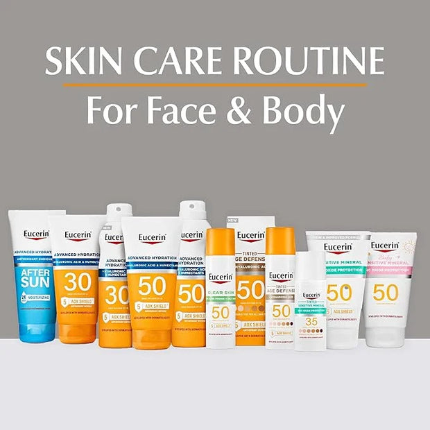 Eucerin Advanced Hydration Skin Care Set, Advanced Hydration Sunscreen Lotion SPF 30, 5 Fl Oz Tube + Advanced Hydration Af...