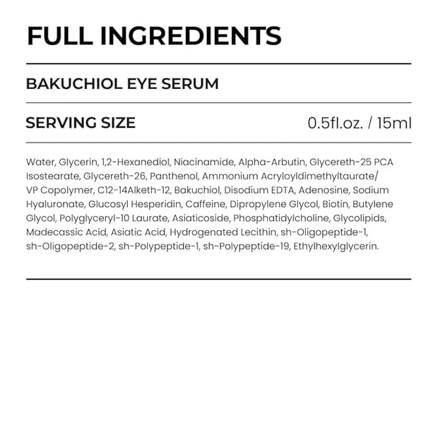[SKIN&LAB] Bakuchiol Eye Serum with Caffeine, Roll-on Korean Under Eye Serum, Anti-Aging Wrinkle Care for Fine Lines, vega...