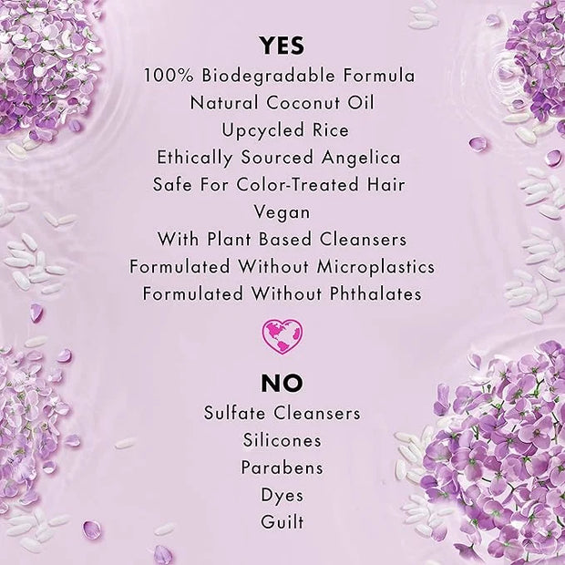 Love Beauty and Planet Shampoo Milk Moisture and Bounce for Waves and Curls Rice Oil and Angelica Essence 100 percent Biod...