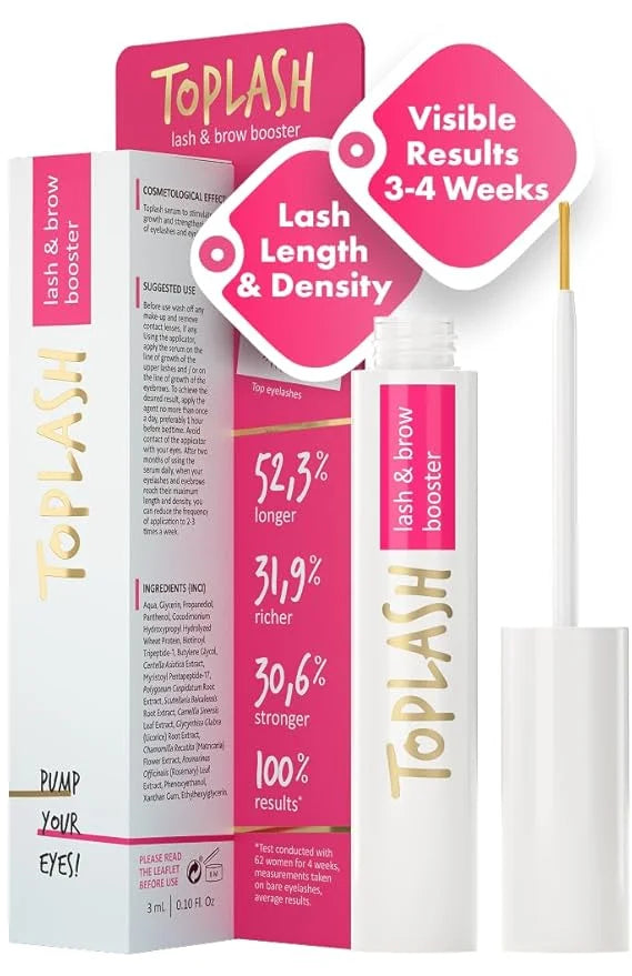 Eyelash Growth Serum - Innovative Formula for Longer, Thicker, Fuller Brows & Lashes - Natural, Cruelty-Free & Hypoallerge...