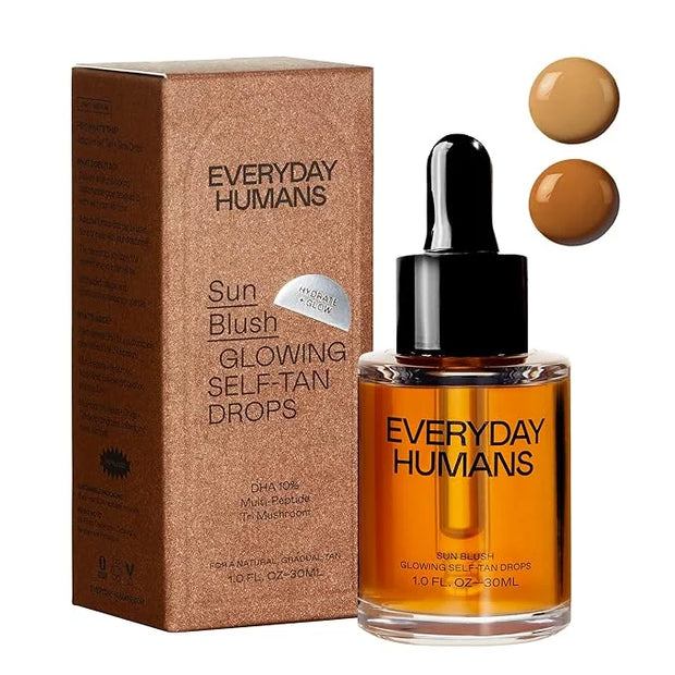 Sun Blush Glowing Self Tanning Drops Australian Made 1.0 fl.oz | Sun-Kissed, Natural Face & Body Gradual Self Tanner with ...