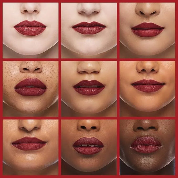 K7L Dark Red Lip Crayon (Vegan) - Waterproof and Smudge-Proof Cosmetics - Flame - Product Image