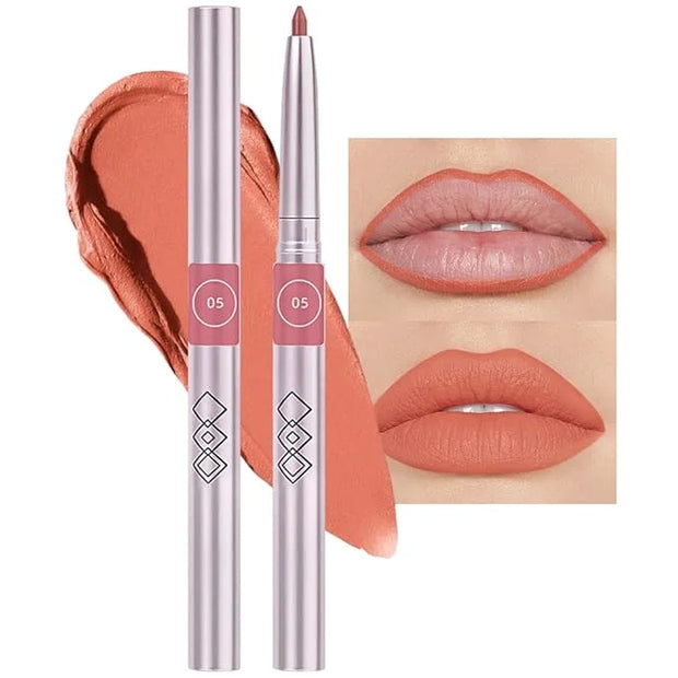 evpct Silky Smooth Lip Liner Pencil Retractable, Orange Red Lip Liner Creamy Long-Lasting Formula for Precision Contouring...