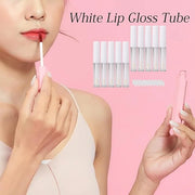 RDEXP 1.3ml Empty Lip Gloss Tube Clear Plastic Lip Gloss Containers Pack of 10 (White Cap) - Product Image
