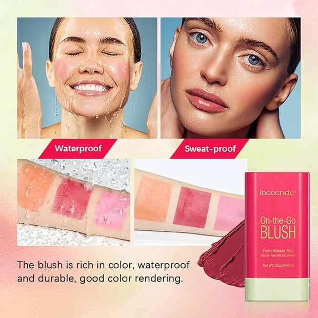 MEICOLY Multi Use Makeup Blush Stick,On-the-Go 2-in-1 Lip Cheek Cream Blush Stick,Waterproof Solid Face Blush Makeup Cheek...