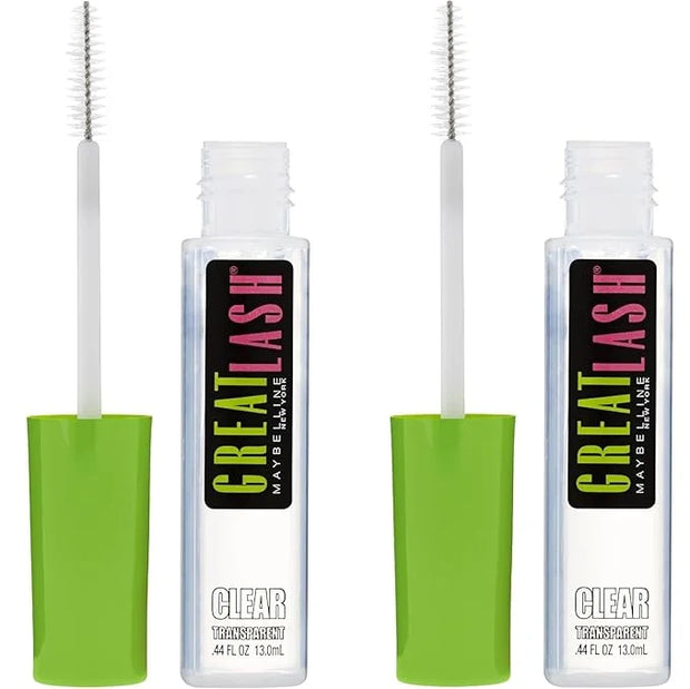 Maybelline Great Lash Clear Mascara, Conditioning Formula for Lashes and Eyebrows for a Natural Eye Makeup Look, 2 Count -...