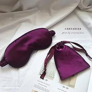 Silk Satin Sleeping Eye Mask, Dark Purple Sleep Eye Mask Night Blindfold for Women and Men, Soft Breathable Blackout Eyesh...
