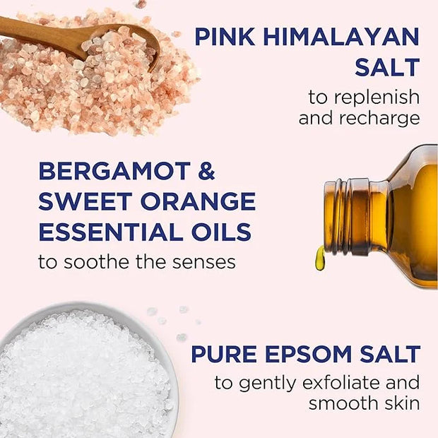 Dr Teal's Pink Himalayan Salt Body Scrub, Restore & Replenish with Pure Epsom Salt & Essential Oils, 16 oz (Pack of 3) - P...