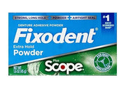 Fixodent Denture Adhesive Powder, Extra Strong, Plus Scope, Strong, Long Hold Powder, Airtight Seal, 1.6 OZ, Pack of 3 - P...