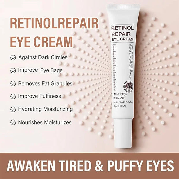 Retinol Repair Eye Cream，Reduces the appearance of dark circles，Stretch wrinkles at the corners of the eyes，moisturize and...