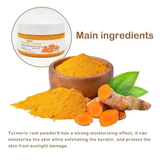 Turmeric Facial Cleanser And Face Scrub Two Piece Set for Face & Body, Turmeric Skincare Set for Women - Product Image
