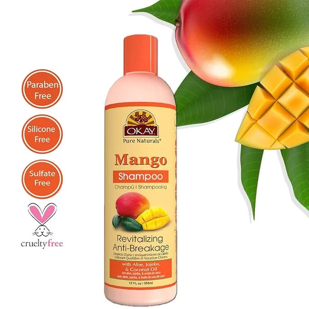 OKAY MANGO REVITALIZING ANTI BREAKAGE SHAMPOO 12oz / 355ml - Product Image