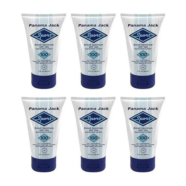 Panama Jack Sport Sunscreen Lotion - SPF 100, Broad Spectrum UVA/UVB Protection, Non-Greasy, PABA, Paraben, Gluten & Cruel...