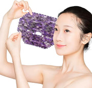 ideayard Jade Mask, Amethyst Crystal Face Cold Mask for Headache/Migraine Relief Mask, Weight Compress Mask Cover Eye for ...