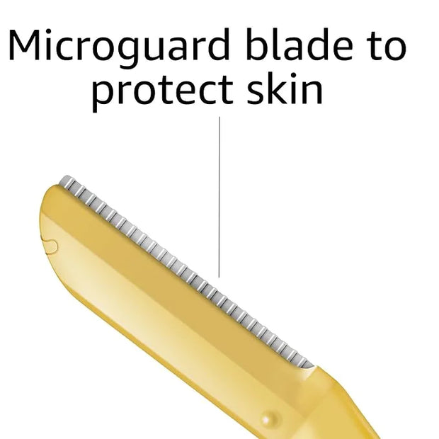 Amazon Basics Women's Multipurpose Exfoliating Dermaplaning Tool, Eyebrow & Facial Razor, Includes Blade Cover, Multicolor...