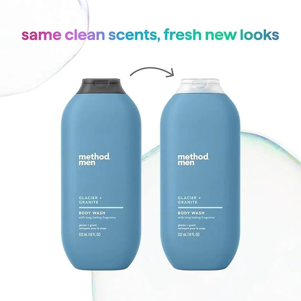 Method Men Body Wash, Glacier + Granite, Paraben and Phthalate Free, 18 fl oz (Pack of 1) - Product Image