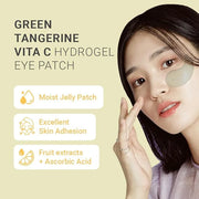 tenzero Green Tangerine Vita C Hydrogel Eye Patch (60 pairs, 90g), Vitamin C Treatments for Dark Circles, Puffy Eye, Fine ...