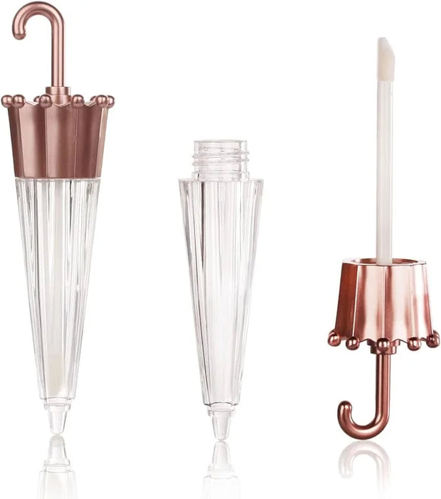 COSIDEA EMPTY 20pcs Umbrella shaped lip gloss tube 5ml, Cute lipgloss tubes containers with wand cosmetic packing containe...