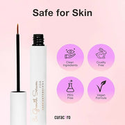 Curacoro 3x Growth Serum For Lash Extension, Peptide Enhancing Solution for Natural Lashes, Lash Extensions & Eyebrows, Ey...