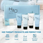 H2O Therapy Amenity Kit | Hotel Bulk Toiletries | 0.85 oz Shampoo, Conditioner, Lotion, Body Wash, Body Bar Soap for Guest...