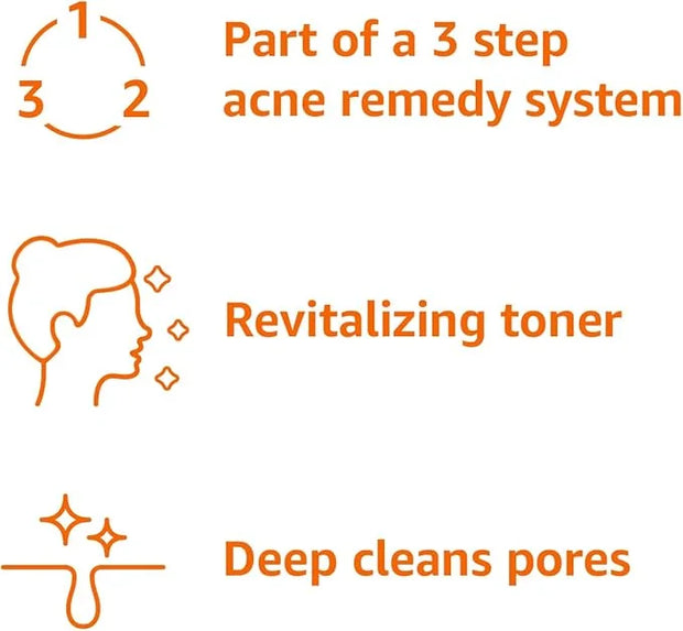 Amazon Basics 3-Step Acne Remedy System Toner, 4 Fluid Ounces, 1-Pack - Product Image