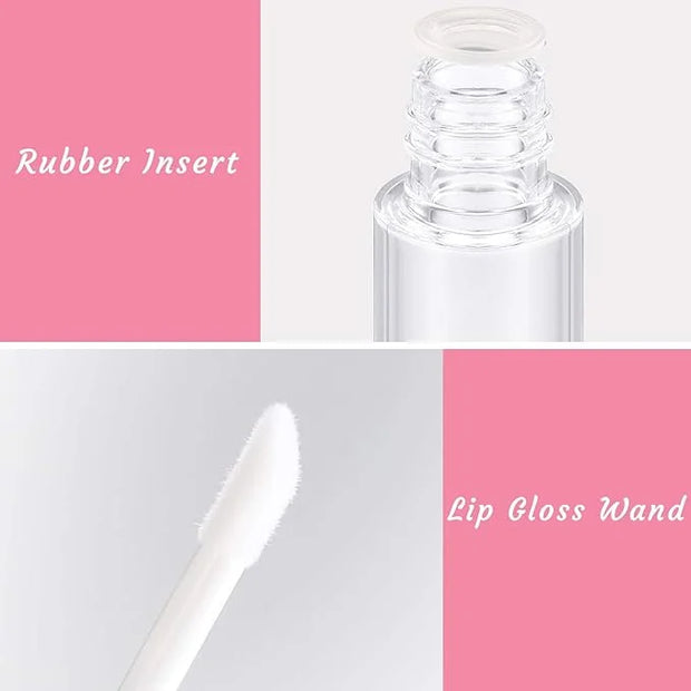 30 Piece Lip Gloss Tube 10 ml Empty Refillable Lip Balm Bottle Clear Plastic Gloss Container Reusable Lipstick Bottle with...
