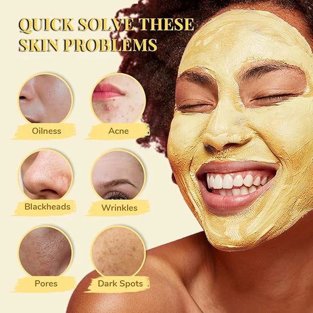 ANAI RUI Face Mask Gift Set, Turmeric Clay Mask - Green Tea Clay Mask - Dead Sea Minerals Mud Mask, Spa Facial Mask Set, F...