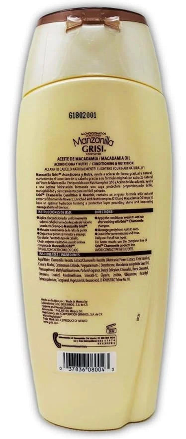 Manzanilla Grisi Premium Bathroom Bundle - Styling Gel, Gold Lightener and Detangler, and a Chamomile Conditioner + Shampo...