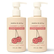 Dabble & Dollop Cherry on Top Conditioner - Natural Shine & Detangler for Kids, 100% USA-made, Paraben & Sulfate Free, Veg...