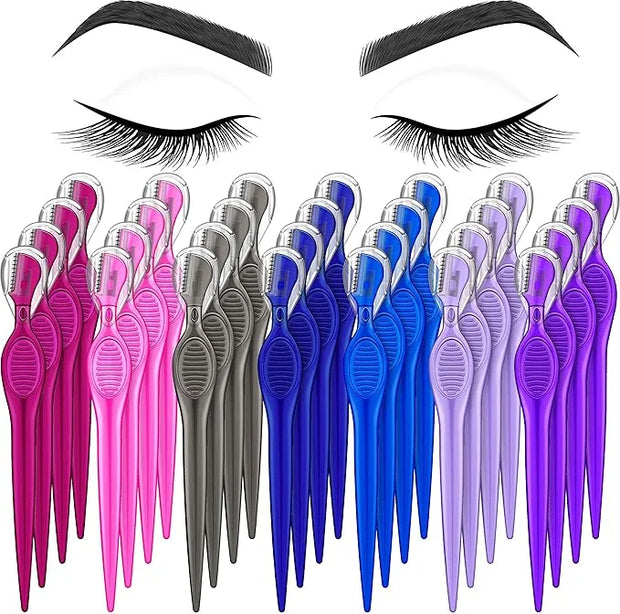 Mudder 28 Pcs Eyebrow Razor Knife Shaver Trimmer Shaver Multipurpose Exfoliating Tool Facial Hair Removal for Women Valent...