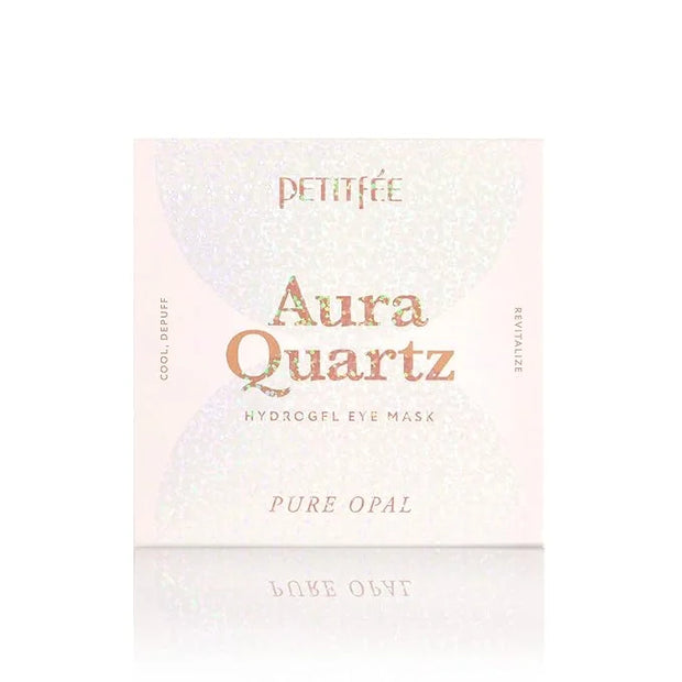 Petitfee Aura Quartz Eye Mask Pure Opal 40 pcs (20 pairs) - Rejuvenating Hydrogel Eye Patch for Puffy Eye Bags, Cooling, D...