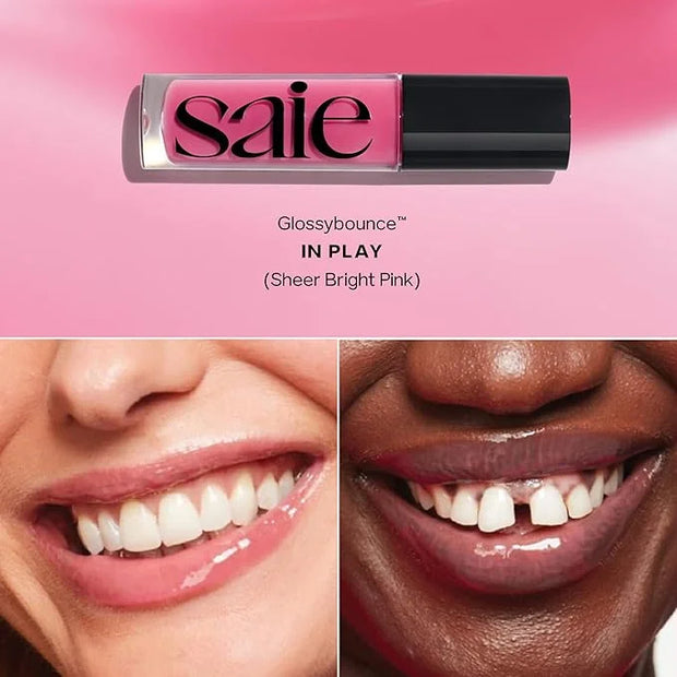 Saie SaieGlow Starter Kit - Hydrating + Highlighting Makeup Kit with Glowy Super Gel in Roseglow, Dew Blush in Baby, and G...