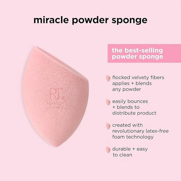 Real Techniques 6 Pack Assorted Makeup Blending Sponges, 3 Miracle Makeup Sponges, For Blending, Baking, And Setting, Use ...