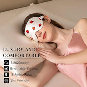 THXSILK Sleep Mask 100% 19 Momme Pure Mulberry Silk Super Smooth Cooling Decorative Sleep Eye Mask Blackout Eye Cover with...