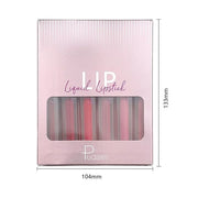 Glitter Lipgloss Set with Gift Box, 6 Colors Glitter
