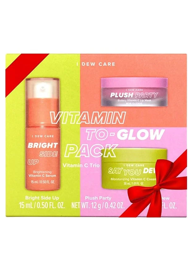 I Dew Care Korean Skin Care Set Trio - Vitamin To Glow Pack + Korean Sheet Mask Pack 5-Day Eye&Face Multi-masking Set - Ho...