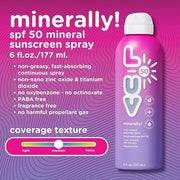 minerally! SPF 50 Sunscreen Spray, Broad-Spectrum Protection Against UVA & UVB Rays, Perfect For Everyday Activities & Out...