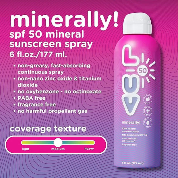 minerally! SPF 50 Sunscreen Spray, Broad-Spectrum Protection Against UVA & UVB Rays, Perfect For Everyday Activities & Out...