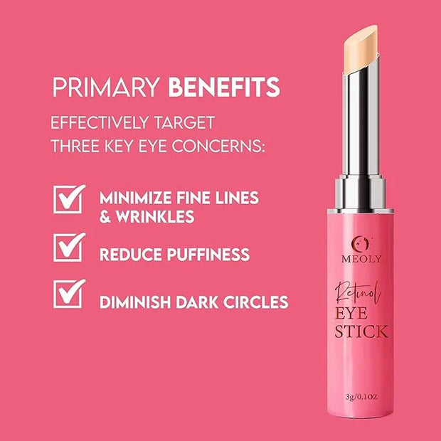 Instant Eye Bag Remover, Retinol Eye Cream for Dark Circles, Under Eye Brightener Stick, Under Eye Cream Anti Aging, Eye C...