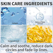 30 PCS Lip Mask Eye Mask Set Moisturizing Lip Mask for Dry Lips, 24K Gold Eye Patches for Puffy Eyes and Dark Circles - Pr...