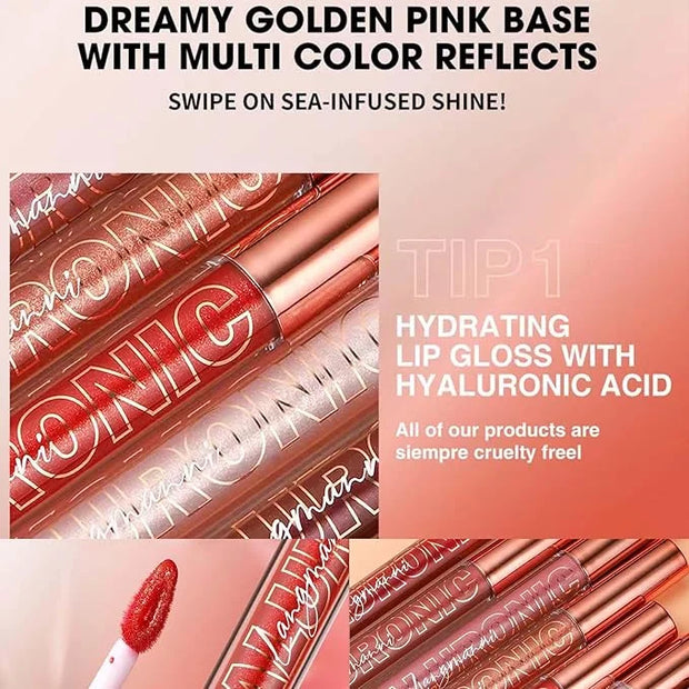 Rose Red Lip Gloss Lip Plumper Gloss Tinted Glitter Lipgloss Lip Oil Teens Moisturizing Lipstick Lip Balm High Shine And V...