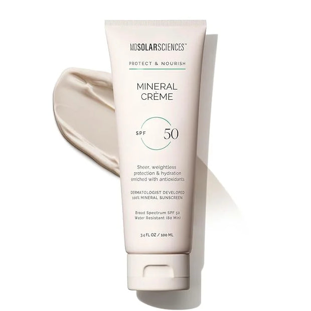 MDSolarSciences Face and Body Sunscreen, SPF 50, Mineral Sunscreen for Kids and Adults, Water-Resistant Up to 80 Minutes, ...