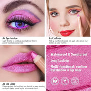 Oulac 3PCS Pink Lipstick Set | Metallic Lipstick, Moisturizing Lipstick, Lip Liner Stick | Smooth & Vegan | Ideal for Make...
