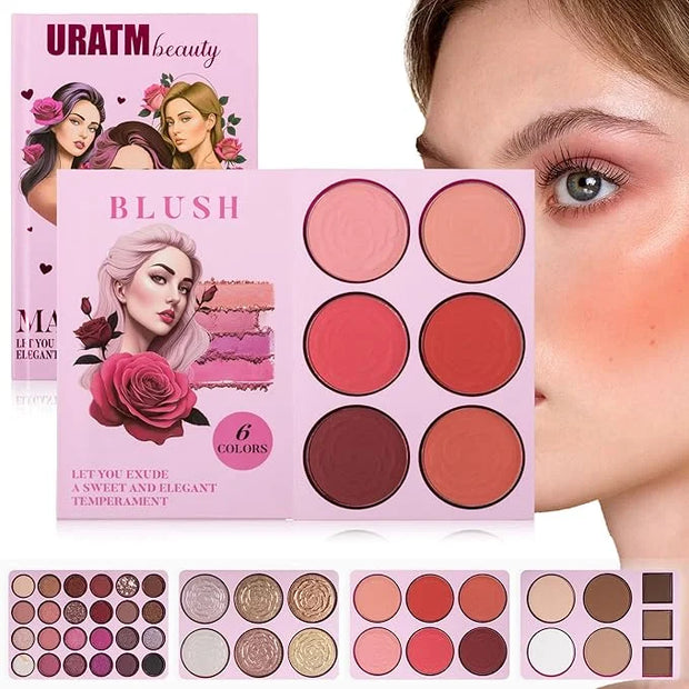 4-Layer Book-Style Foldable Makeup Palette Set | Portable