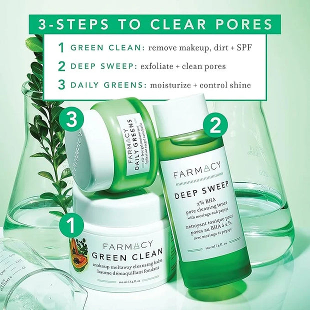 Farmacy 2% Salicylic Acid Toner for Face - Deep Sweep Gentle BHA Exfoliant for Oily Skin - Refines Texture with Papaya Enz...