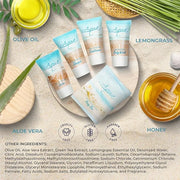Aqua Organics Amenity Kit | Boxed Hotel Toiletries Bulk Set | 1 oz Shampoo, Conditioner, Lotion, Body Wash & Bar Soap | 30...